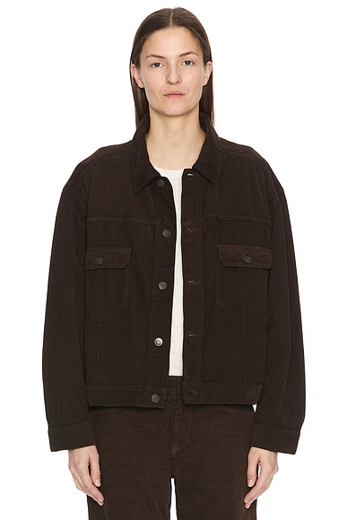 The Row Ness Jacket in Dark Coffee