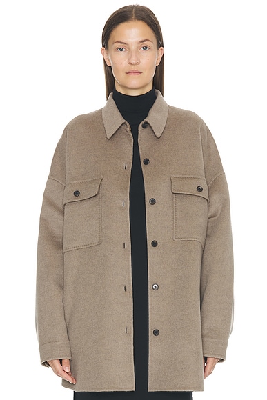 The Row Kaida Jacket in Beige Grey