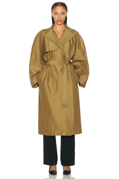 The Row Amapola Coat in Sandy Buff