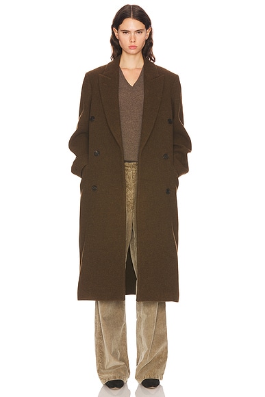 The Row Bamira Coat in Brown Melange