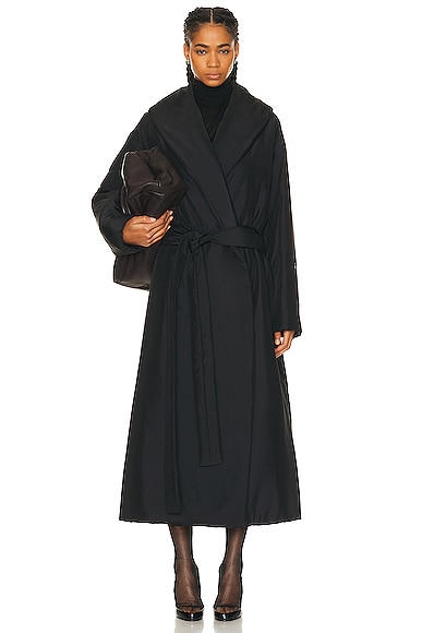 The Row Francine Coat in Black