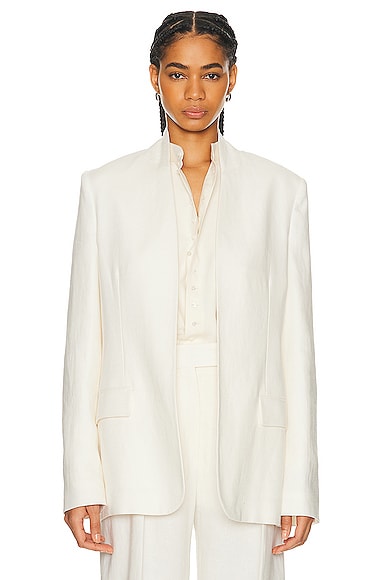 The Row Harvy Jacket in Off White