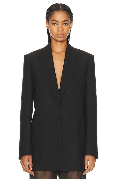 The Row Vermont Jacket in Dark Brown Melange