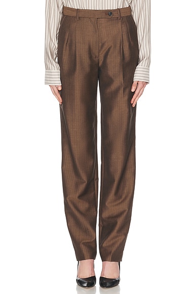 【関税&送料込】The Row Norbert Trousers The Row Norbert Trousers | Brown | FARFETCH