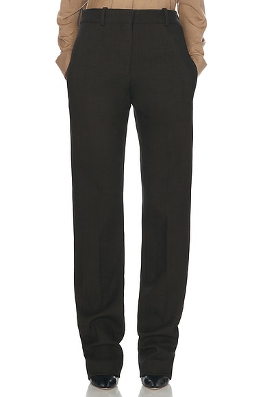 MAXIMILIAN DAVIS Stone Belted Trouser in Black | FWRD