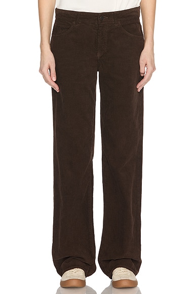 The Row Carlyl Pant in Dark Coffee