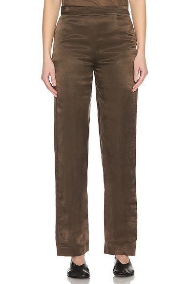 The Row Miros Pant in Dark Brown