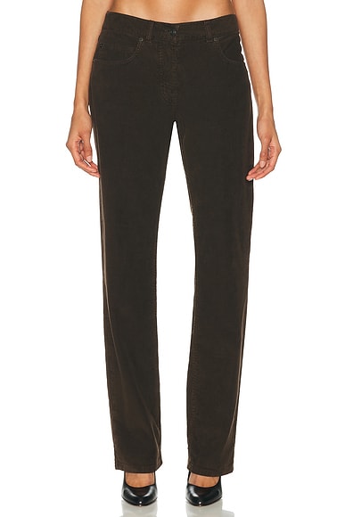 The Row Frava Corduroy Pant in Dark Brown