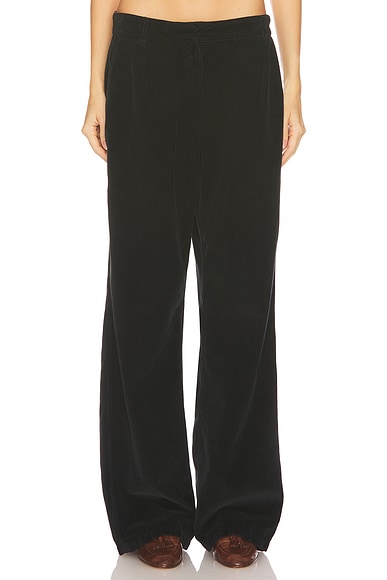 The Row Adler Corduroy Pant in Black
