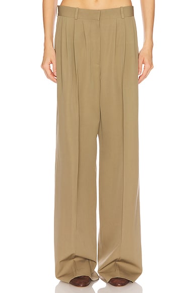 The Row Daniela Pant in Grey Taupe