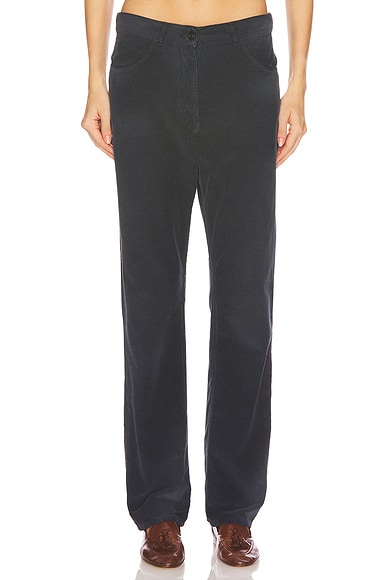 The Row Duvan Pant in Pewter Blue