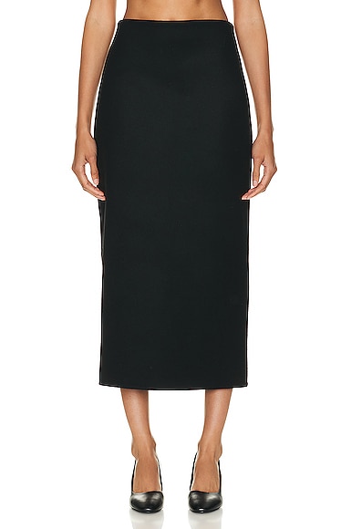 The Row Marinella Silk Maxi Skirt In Black