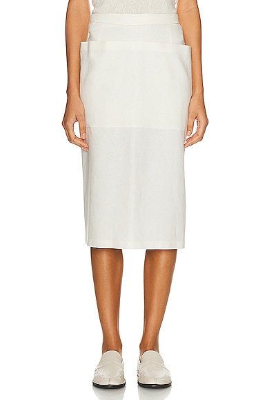 The Row Lulli Skirt in Off White