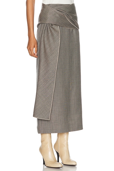 The Row Laz Skirt In Black & White