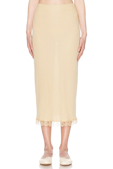 The Row Indira Skirt in Champagne