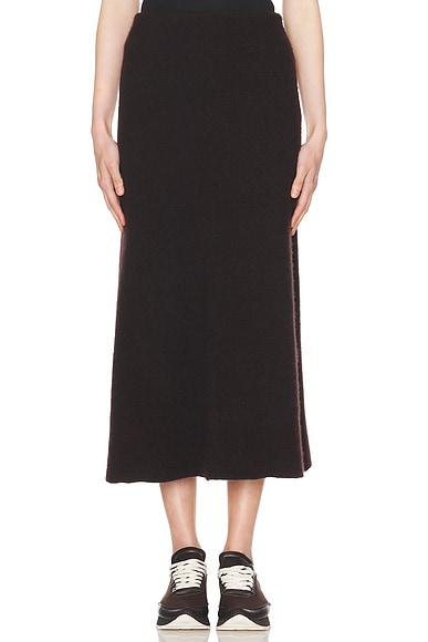 The Row Ivaanka Skirt in Dark Brown