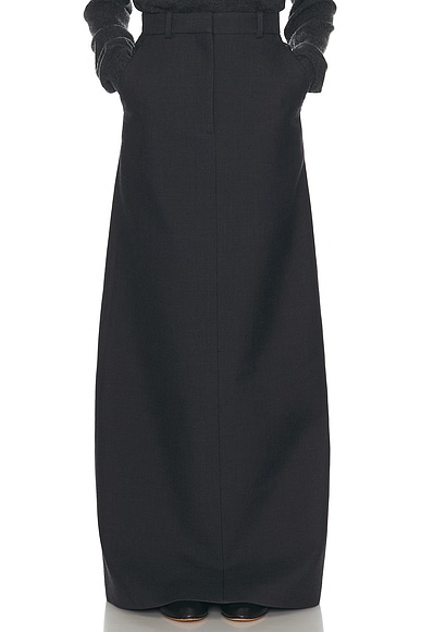 The Row Roux Skirt in Dark Charcoal