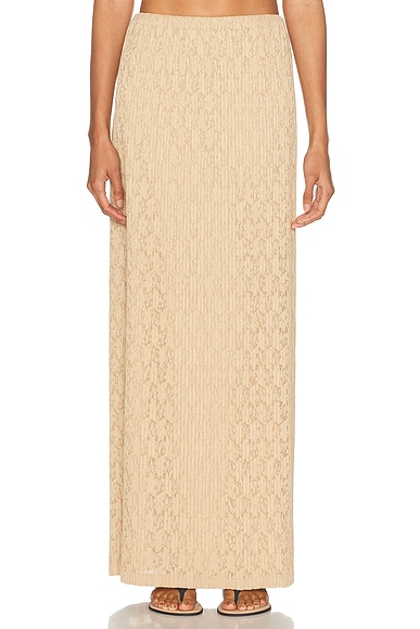 The Row Bandi Skirt in Almond Cream