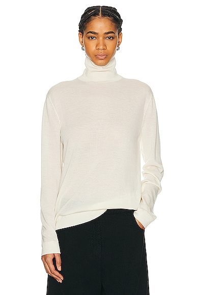 The Row Fulton Turtleneck in Ivory