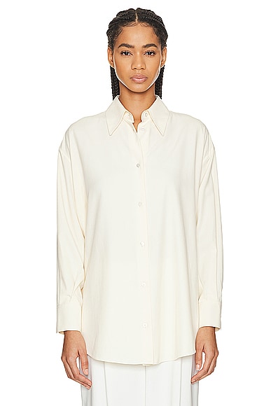 The Row Andra Shirt in Bisque
