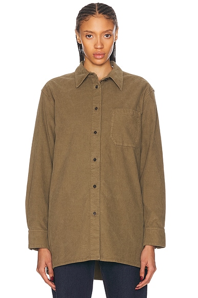 real suede over sized shirt ブラウン Helsa Suede Overshirt in Chocolate Brown | FWRD