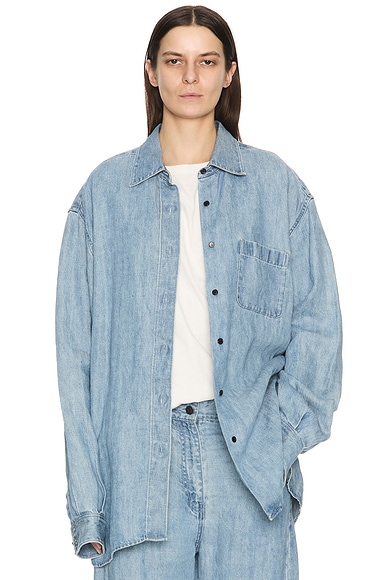 The Row Nesson Shirt in Bleached