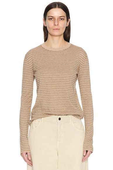 Jean Paul Gaultier Printed Morphing Stripes Long Sleeve Top Jean Paul Gaultier Printed Morphing Stripes Long Sleeve Top