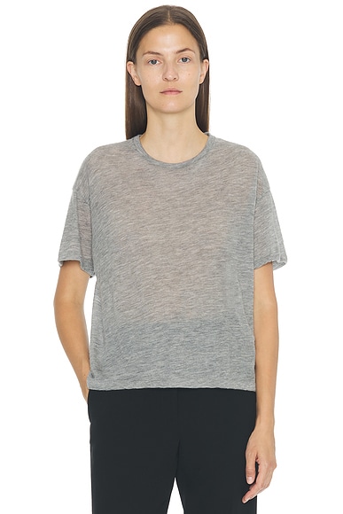 The Row Lila Top in Grey Melange
