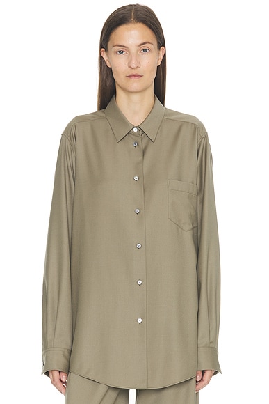 The Row Pino Shirt in Military Beige