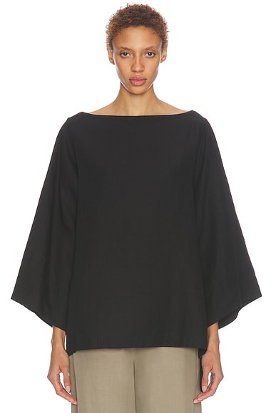 The Row Junia Top in Black
