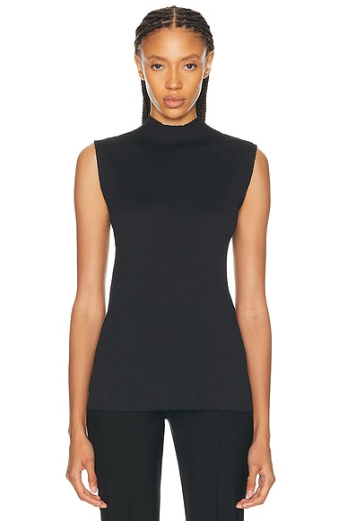 The Row Oakson Top in Black