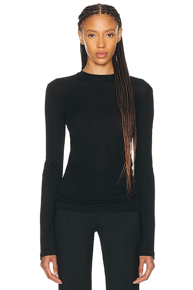 The Row Dantea Top in Black
