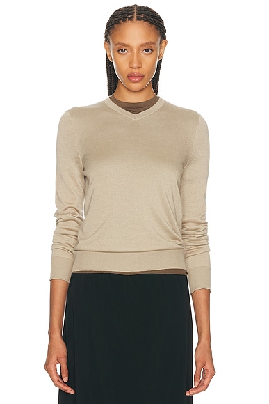 The Row Ondre Top in Taupe