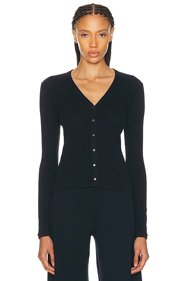 The Row Cresp Top in Dark Navy