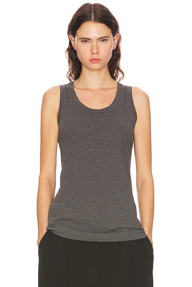 The Row Elana Top in Charcoal Melange