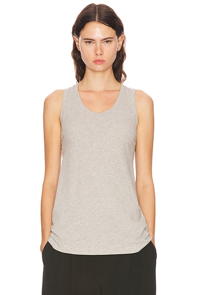 The Row Elana Top in Light Grey Melange