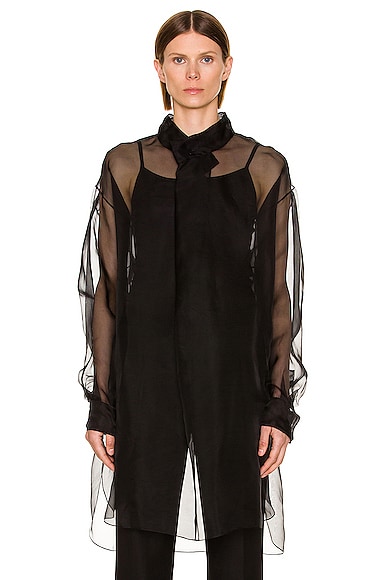 The Row Talia Shirt in Black | FWRD The Row Talia Shirt in Black | FWRD