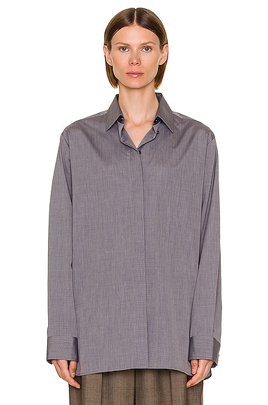 The Row Big Sisea Shirt in Grey | FWRD