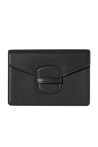 The Row Flap Clutch in Black
