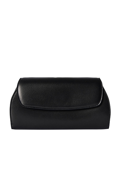 The Row Curved Clutch in Black ANS