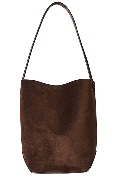 The Row Park Edge North South Small Tote Bag in Mocha