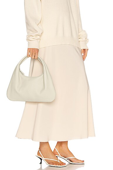 The Row Everyday Small Textured-leather Shoulder Bag In Ivory