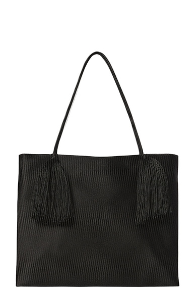 The Row Cecily Tassel Bag in Black