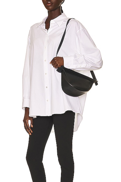 Shop The Row Small Slouchy Banana Bag In Black Pld