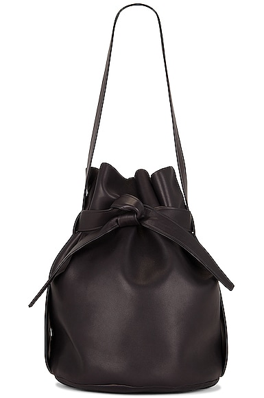 The Row Large Leo Bag in Black