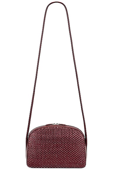 Single Mignon Woven Leather Crossbody Bag