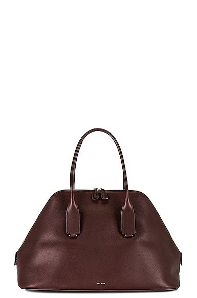 The Row Devon Top Handle Bag in Burgundy | FWRD