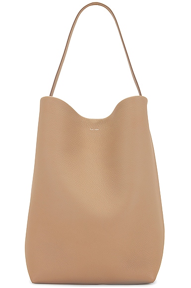 The Row Large N/s Park Tote In Dark Taupe