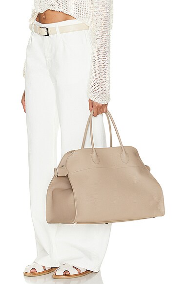 The Row Taupe Soft Margaux 10 Bag