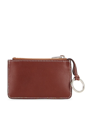 Shop The Row Zipped Keychain Pouch In Cherry Wood Pld